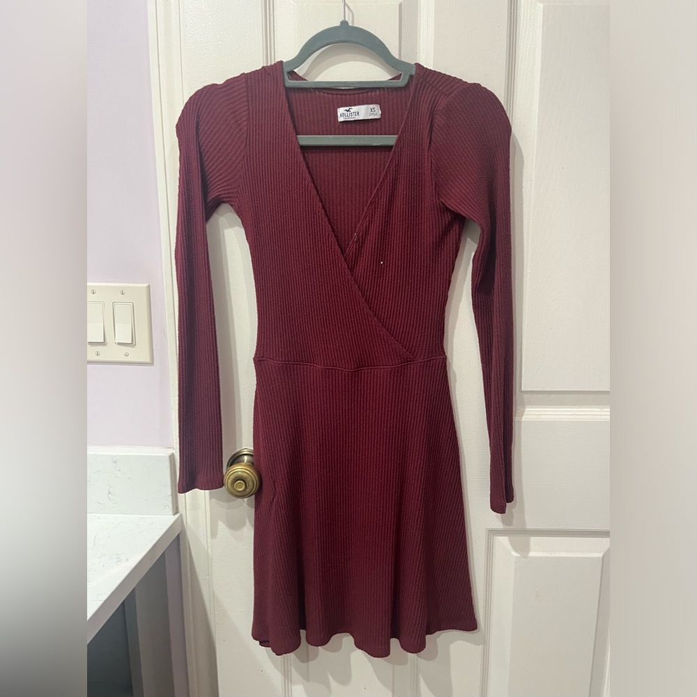 Red Long Sleeve Dress from Hollister